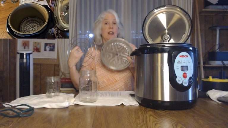 using extra racks is a great way to safely steam can in the Nesco or Carey canner