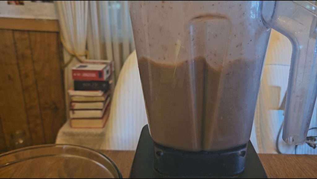 grape puree in a blender