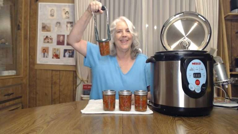 holding up home canned salsa ranchera
