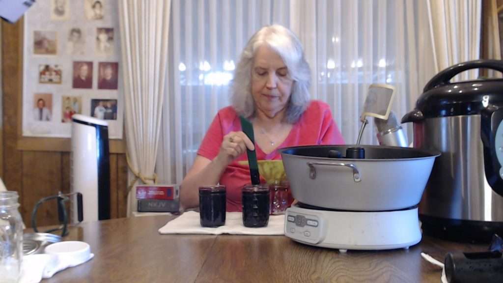 Debubbling the jars to remove any air bubbles.