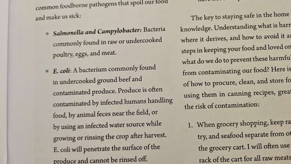 An example of the scientific information found in The Canning Diva Presents Meals in a Jar