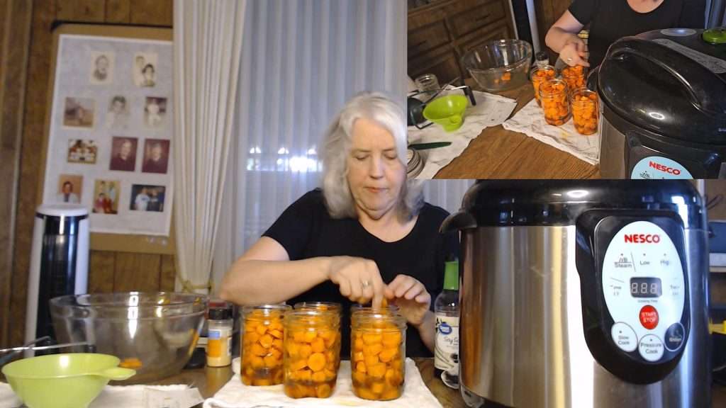 jars filled with ginger, honey, and other seasons, and carrots.