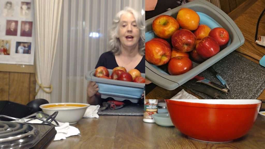 hold up between 5-6 pounds of apples which yields about 5 pint jars of apples in syrup.