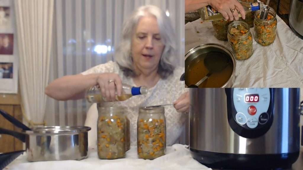 When canning chicken and gravy in a jar, white wine or white cooking wine is optional.