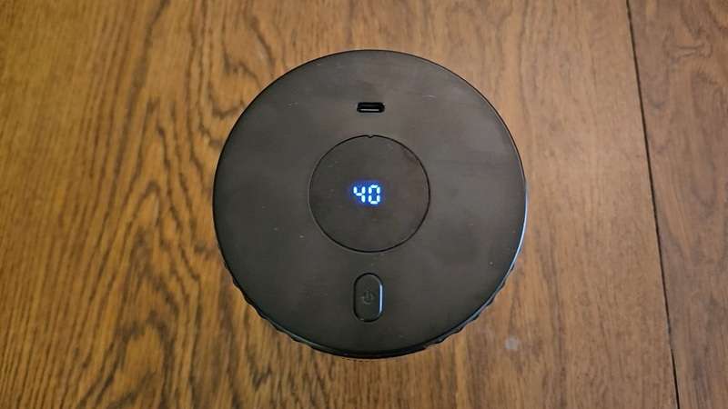 The number 40 on an LED display indicating the vacuum sealer had been running for 40 seconds. 