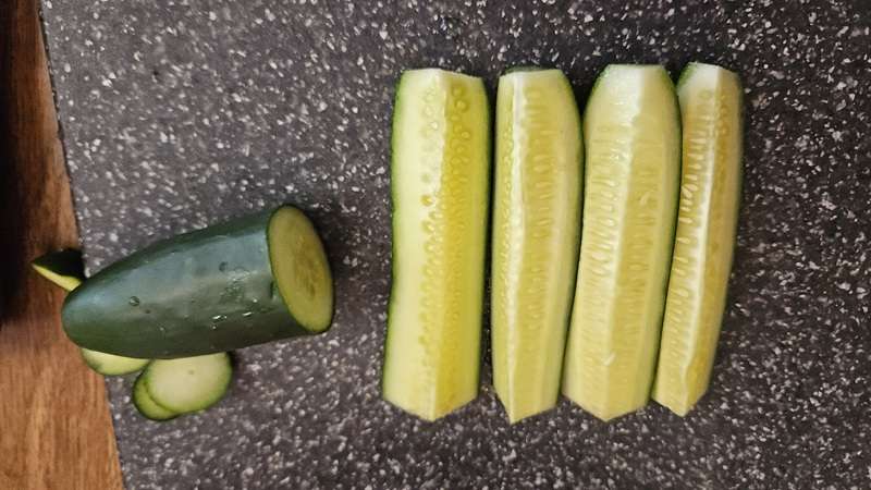 Cucumber spears - cut into 4ths.