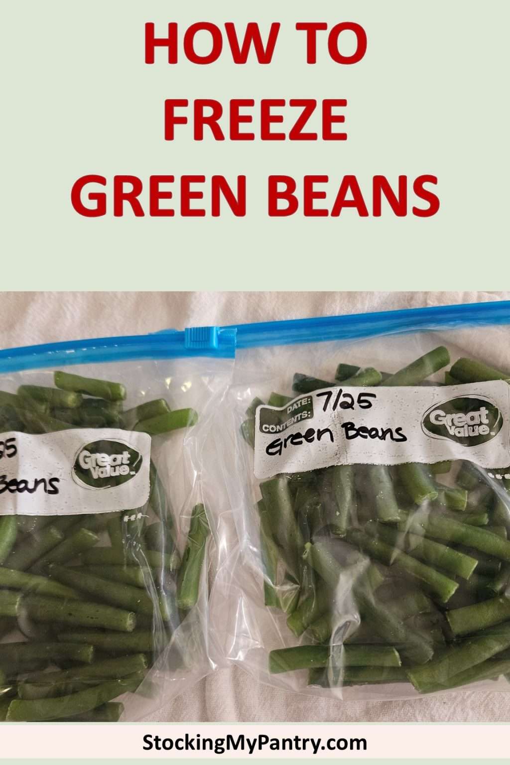 How to Freeze Green Beans (Step-by-Step with Photos) - Stocking My Pantry