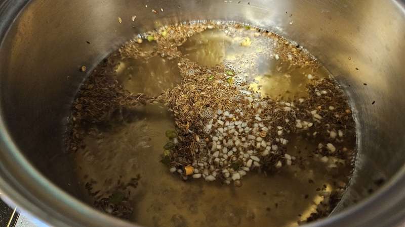 pickle  brine in a pot simmering