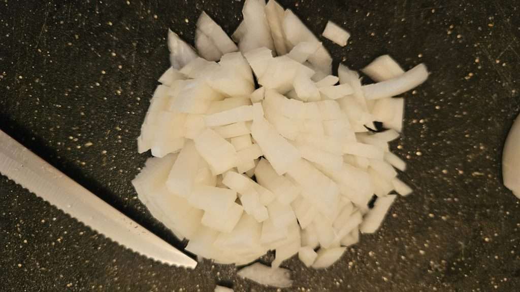 diced onion.