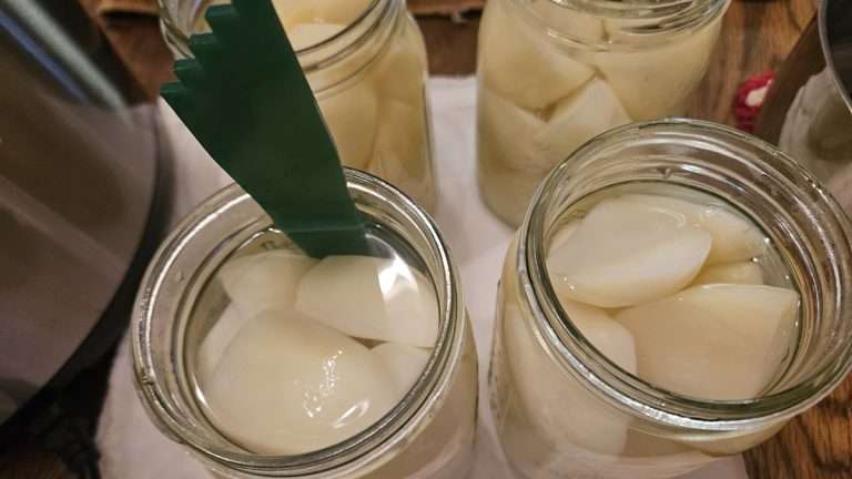 debubble potatoes before canning them