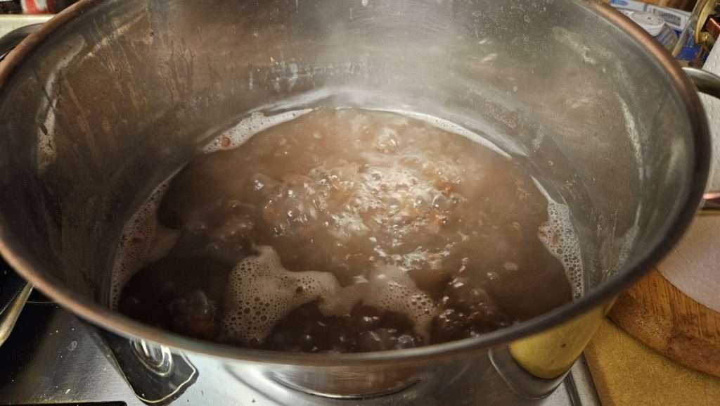 Beans boiling again